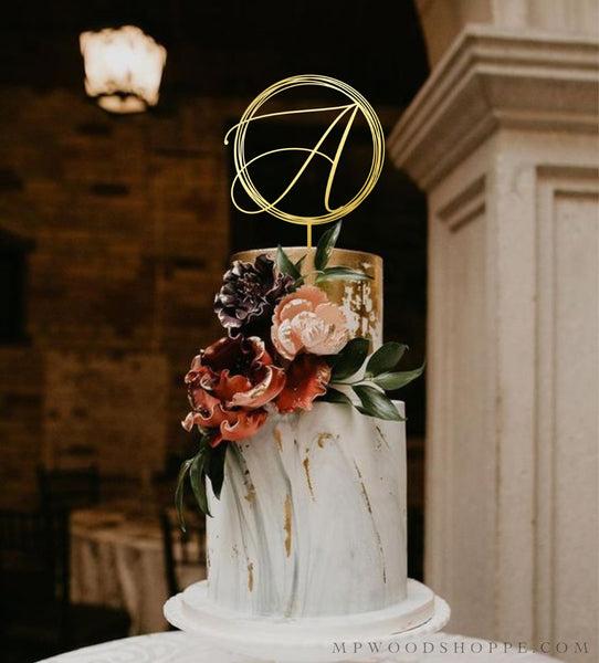 calligraphy cake topper