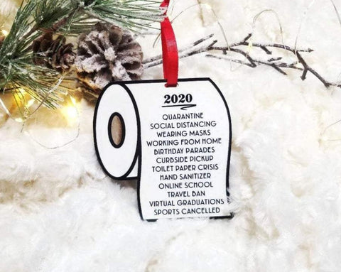 Toilet paper ornament