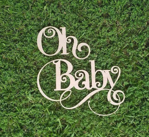 Oh baby wooden letters for baby shower decor