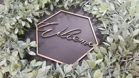 Welcome sign for door