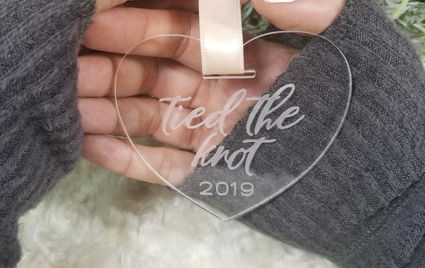 Tied the knot ornament