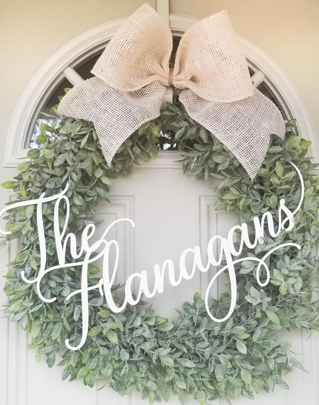 Name for wreath or home decor.