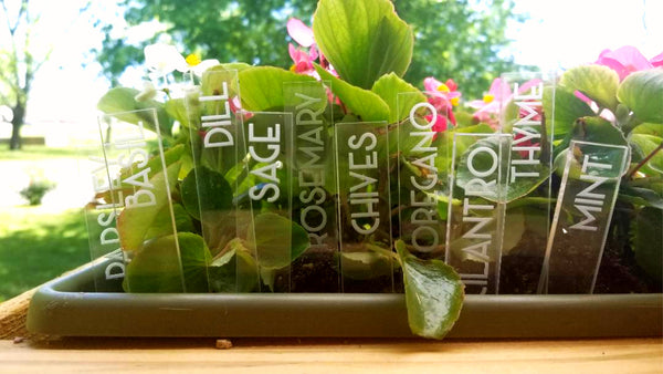 clear herb markers